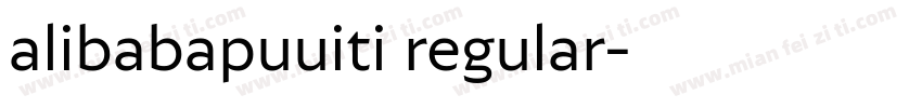 alibabapuuiti regular字体转换